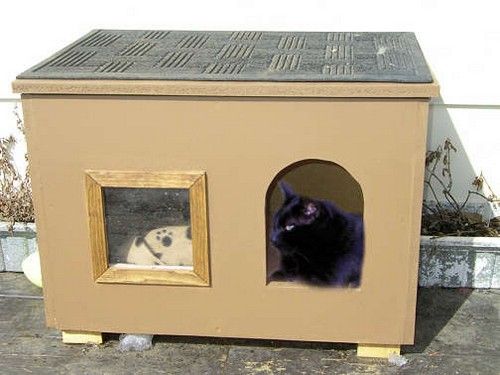 Casa para gato de triplex o madera 